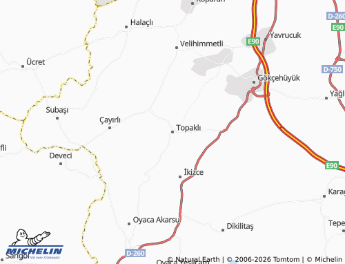 Mappa MICHELIN Topaklı - ViaMichelin