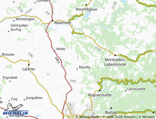 Mappa MICHELIN Les Fournials - ViaMichelin