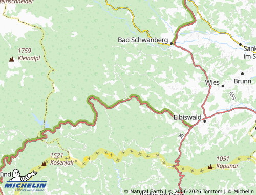 MICHELIN Sankt Oswald ob Eibiswald map - ViaMichelin
