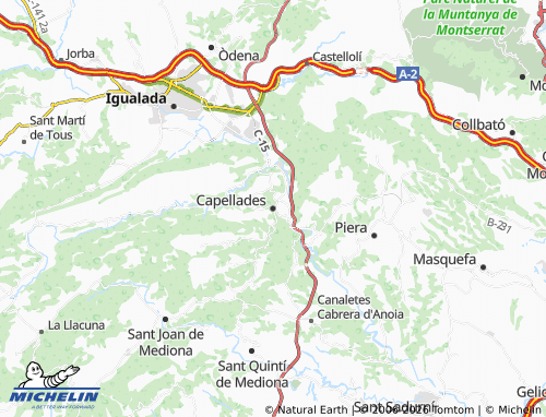 Carte MICHELIN Capellades - ViaMichelin