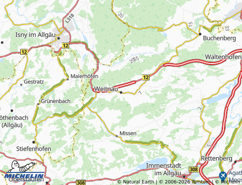 Mapa MICHELIN Weitnau - ViaMichelin