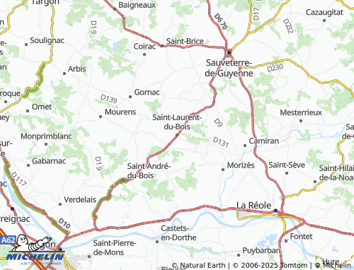 MICHELIN Saint-Laurent-du-Bois map - ViaMichelin