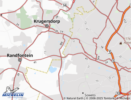 MICHELIN-Landkarte Witpoortjie Extension 37 - ViaMichelin