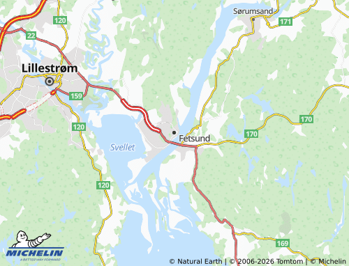 Kaart MICHELIN Fetsund - ViaMichelin