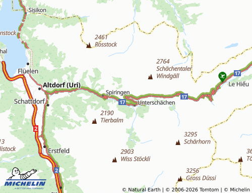 Carte MICHELIN Urigen - ViaMichelin