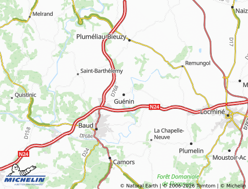 Mappa MICHELIN Guénin - ViaMichelin