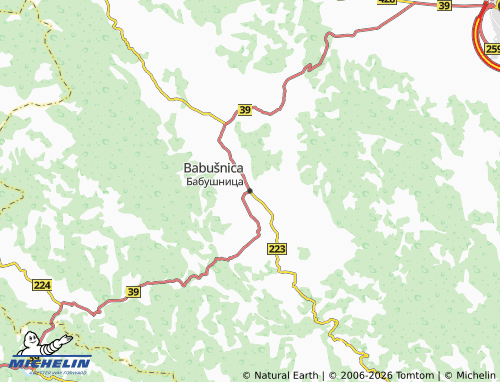 Mapa MICHELIN Babušnica - ViaMichelin