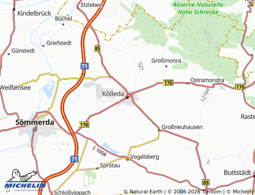 MICHELIN-Landkarte Kölleda - ViaMichelin