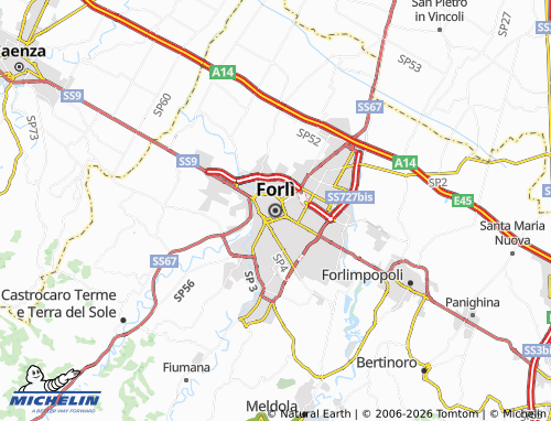 MICHELIN-Landkarte Forlì - ViaMichelin
