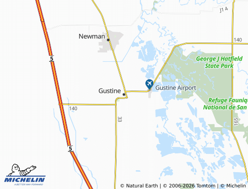 Mapa MICHELIN Gustine - ViaMichelin