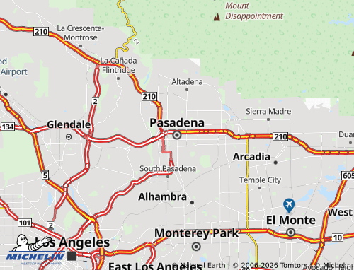 Mappa MICHELIN Pasadena - ViaMichelin
