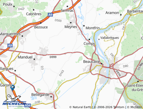 MICHELIN Jonquières-Saint-Vincent map - ViaMichelin