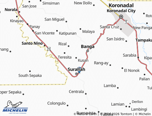 MICHELIN Kusan map - ViaMichelin