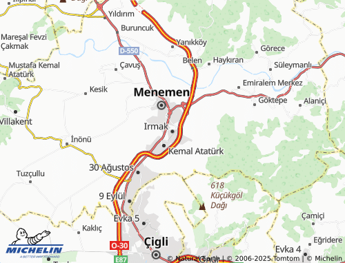 MICHELIN Irmak map - ViaMichelin
