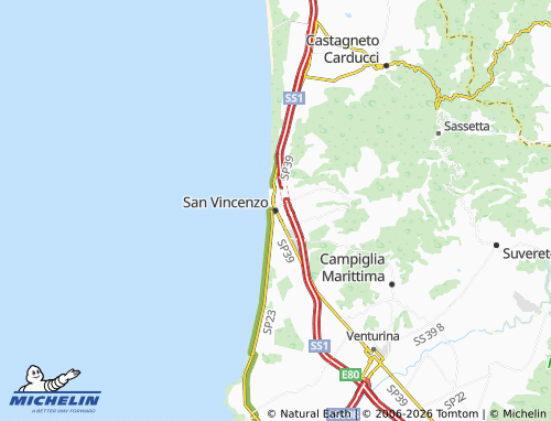 Mappa MICHELIN San Vincenzo - ViaMichelin