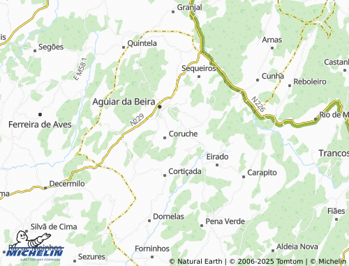 MICHELIN Moinhos map - ViaMichelin