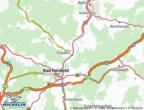 MICHELIN Friedlos map - ViaMichelin