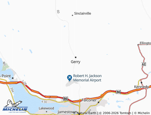 Mappa MICHELIN Gerry - ViaMichelin