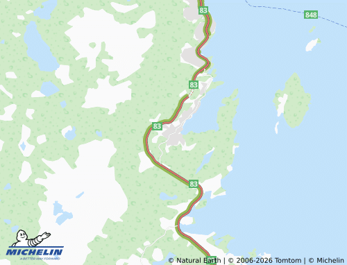 MICHELIN Kilbotn map - ViaMichelin