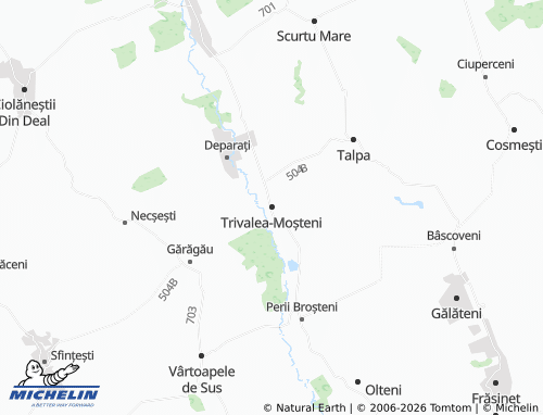 Mappa MICHELIN Trivalea-Moșteni - ViaMichelin