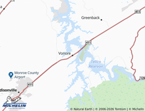 Mapa MICHELIN Vonore - ViaMichelin