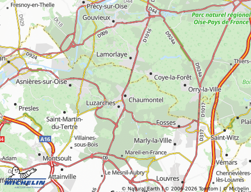 Mapa MICHELIN Chaumontel - ViaMichelin