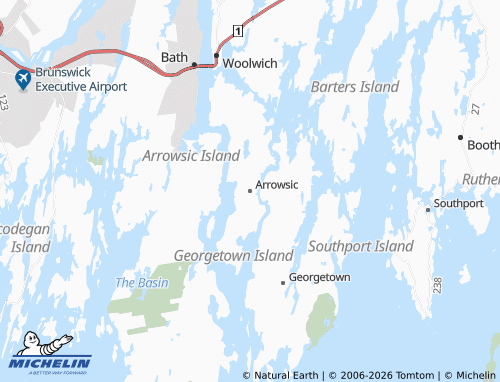 Mapa MICHELIN Arrowsic - ViaMichelin