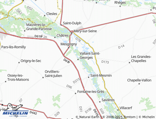 MICHELIN Vallant-Saint-Georges map - ViaMichelin