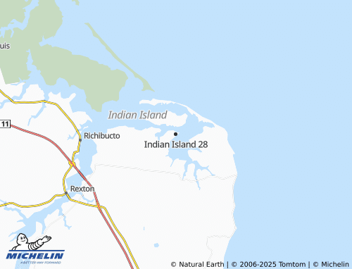 MICHELIN Indian Island 28 map - ViaMichelin