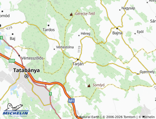 MICHELIN Tarján map - ViaMichelin