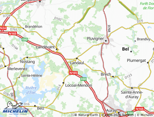 Mappa MICHELIN Landaul - ViaMichelin