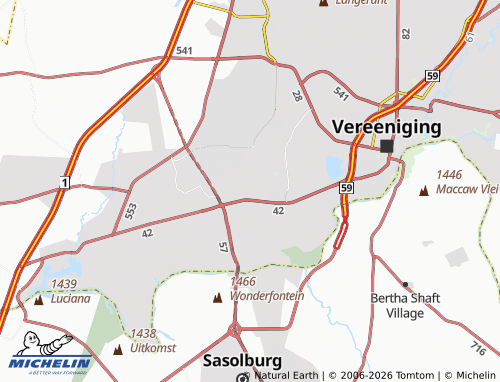 MICHELIN-Landkarte Vanderbijlpark - ViaMichelin