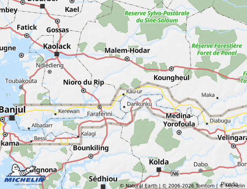 Mapa MICHELIN Lower Saloum - ViaMichelin