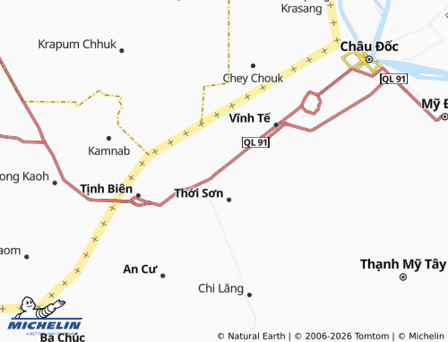 Mappa MICHELIN Tịnh Biên - ViaMichelin