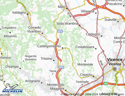 Mappa MICHELIN Castelgomberto - ViaMichelin