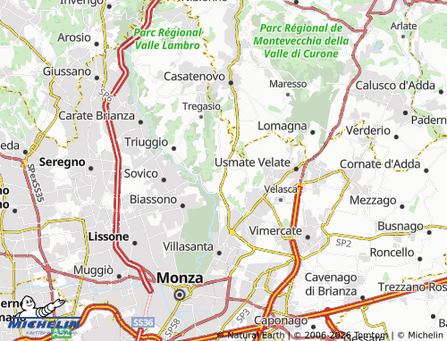 MICHELIN Lesmo map - ViaMichelin