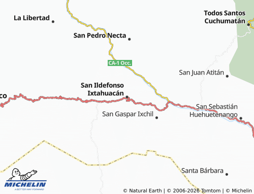 Mappa MICHELIN San Ildefonso Ixtahuacán - ViaMichelin