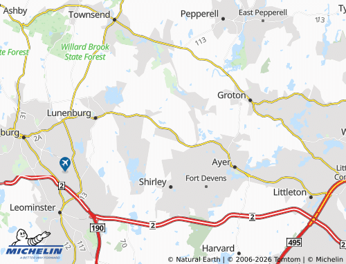 Carte MICHELIN North Shirley - ViaMichelin