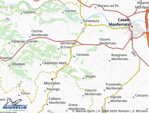 Kaart MICHELIN Cereseto - ViaMichelin
