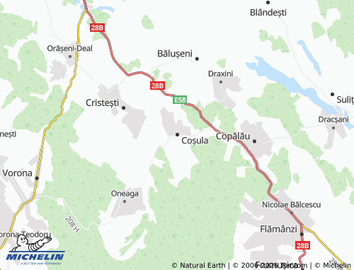 Kaart MICHELIN Coșula - ViaMichelin