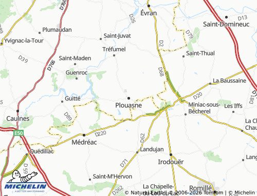 MICHELIN Plouasne map - ViaMichelin