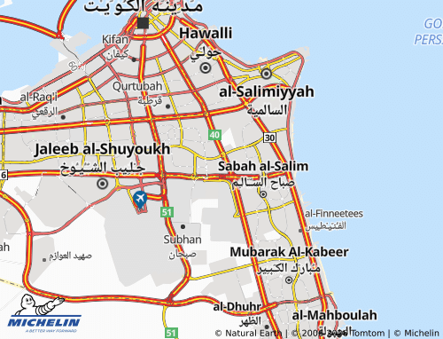 Mappa MICHELIN al-Shuhada' - ViaMichelin
