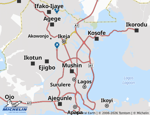 MICHELIN Ilupeju map - ViaMichelin