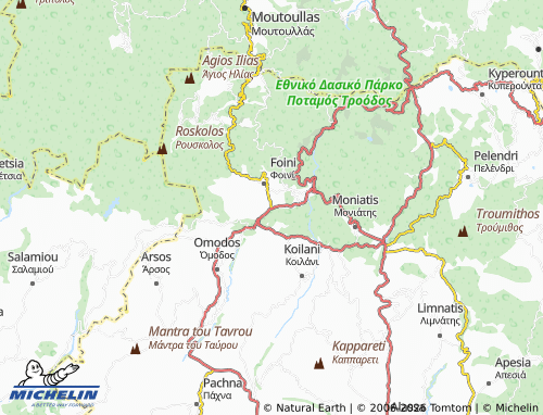MICHELIN Lefkara map - ViaMichelin