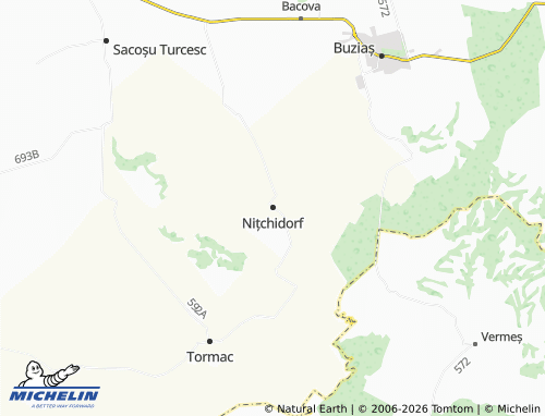 MICHELIN Nițchidorf map - ViaMichelin