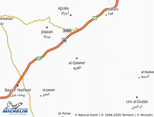 MICHELIN-Landkarte al-Qawee' - ViaMichelin