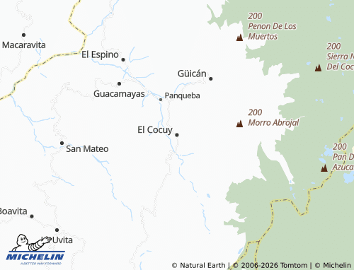 Carte MICHELIN El Cocuy - ViaMichelin