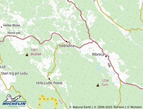 Mappa MICHELIN Travna Gora - ViaMichelin