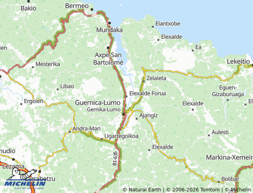 MICHELIN Elexalde Forua map - ViaMichelin