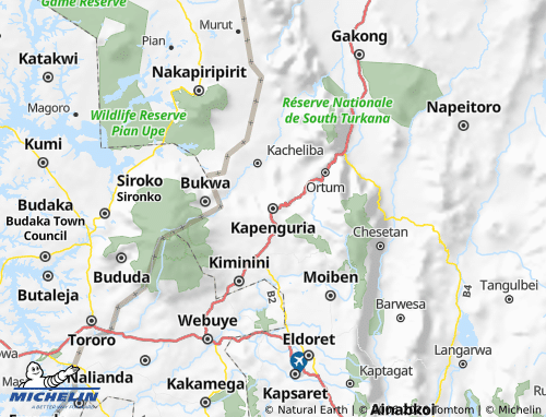 Mappa MICHELIN West Pokot - ViaMichelin